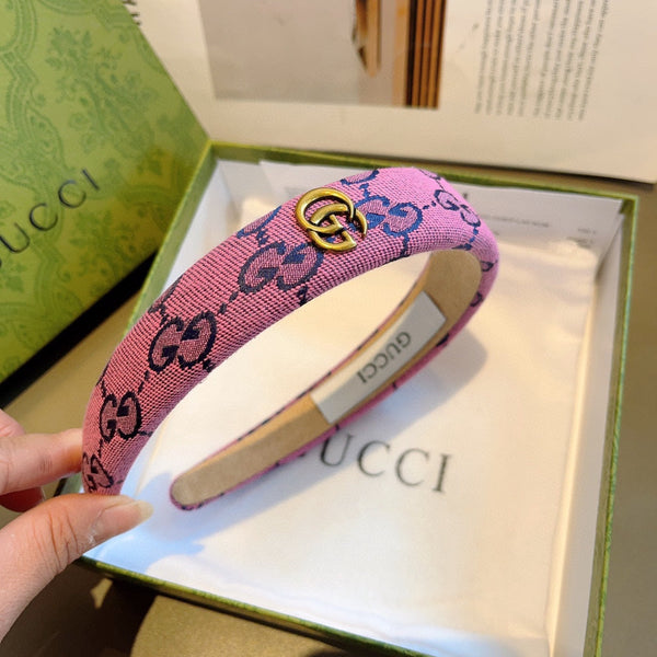 HEADBAND IN PINK MONOGRAM CANVAS 420624