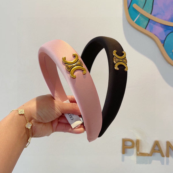 FLAMINGO PINK SILK FABRIC HAIRBAND 432747