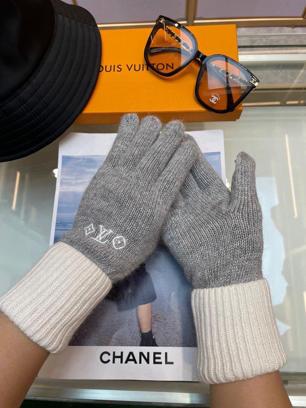 GUANTI IN LANA MISTO GRIGIO TORTORA BIANCO 458573