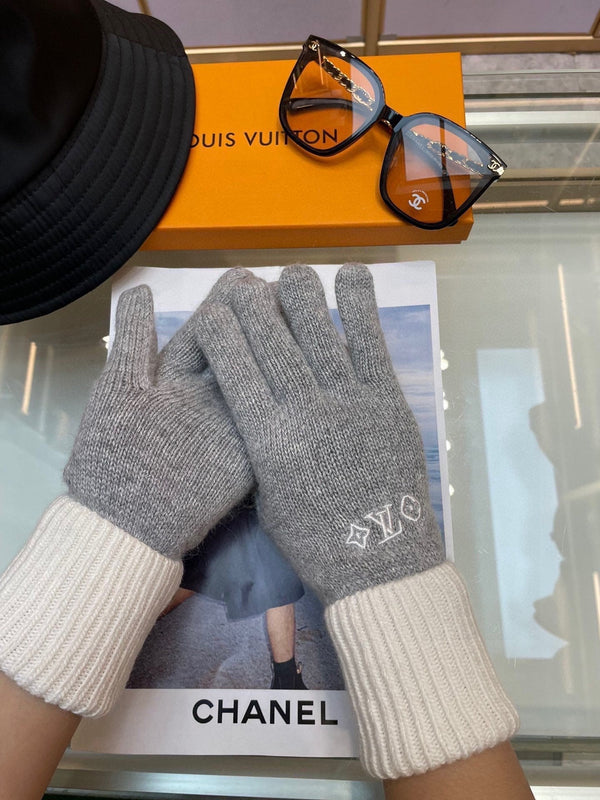 GUANTI IN LANA MISTO GRIGIO TORTORA BIANCO 458573