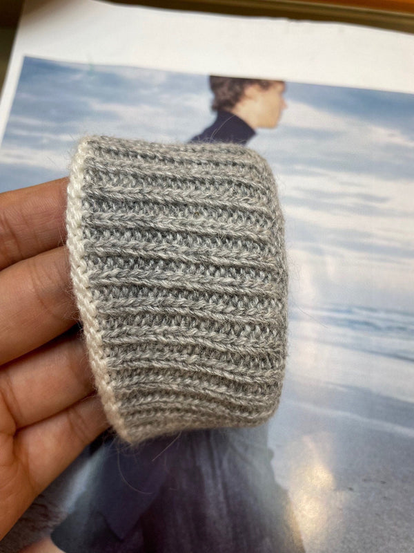 GUANTI IN LANA MISTO GRIGIO TORTORA BIANCO 458573