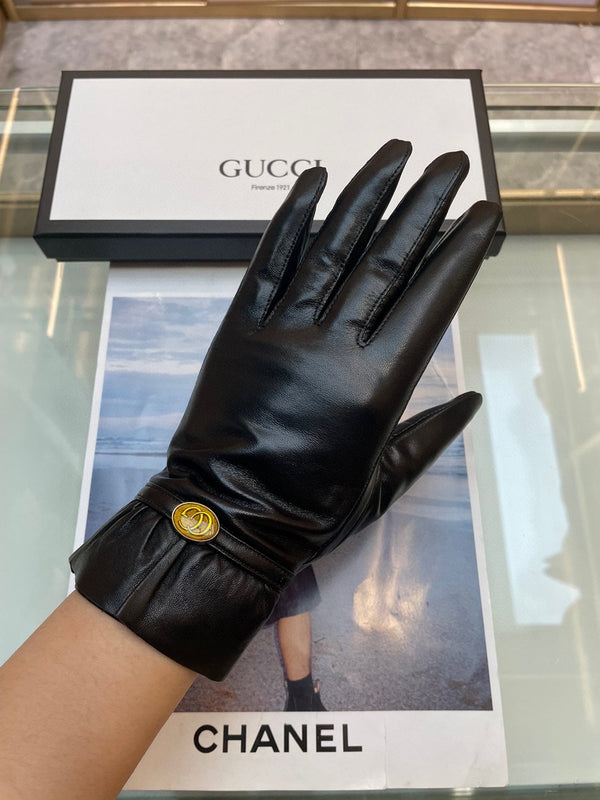 GLOVES IN BLACK TOP-GRADE LAMBSKIN 458575