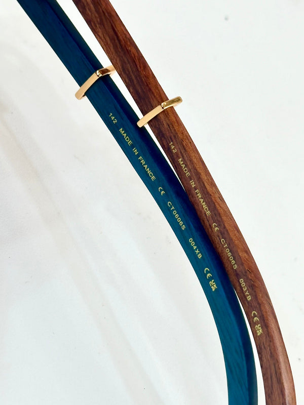 C DE GEOMETRIC FRAME SUNGLASSES CT0606S IN METAL AND WOODEN