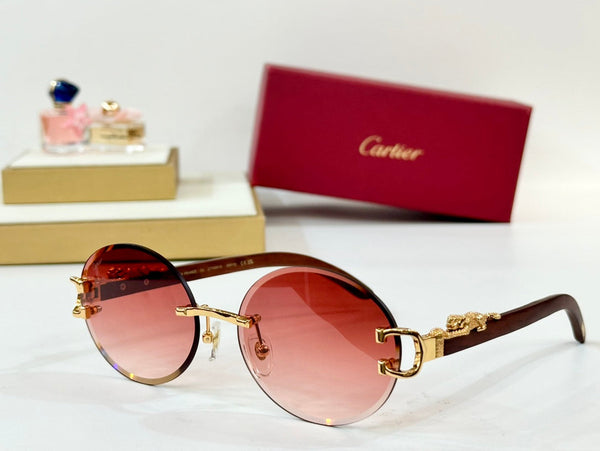 OCCHIALI DA SOLE PANTHÈRE CT0561S CON MONTATURA ROTONDA IN METALLO