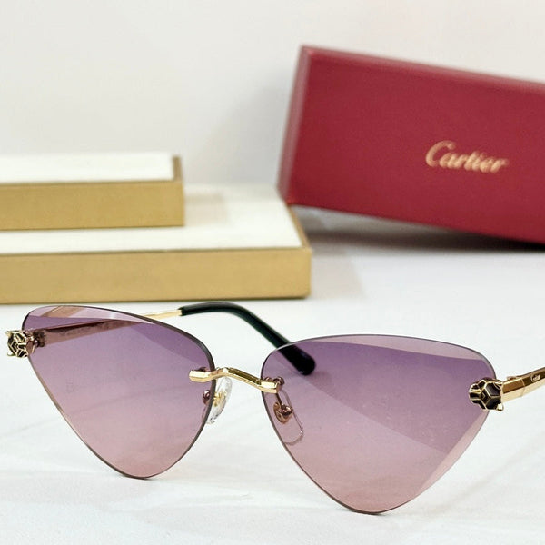 PANTHÈRE RIMLESS TRIANGLE FRAME SUNGLASSES 570457 IN METAL