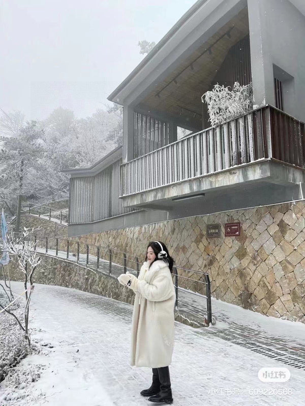 GUANTI IN PELLICCIA DI LAPINO BIANCO E PELLE DI AGNELLO 456404