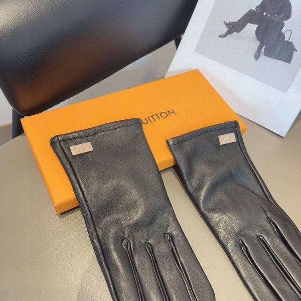 GUANTI LV IN PELLE DI AGNELLO NERA 463894