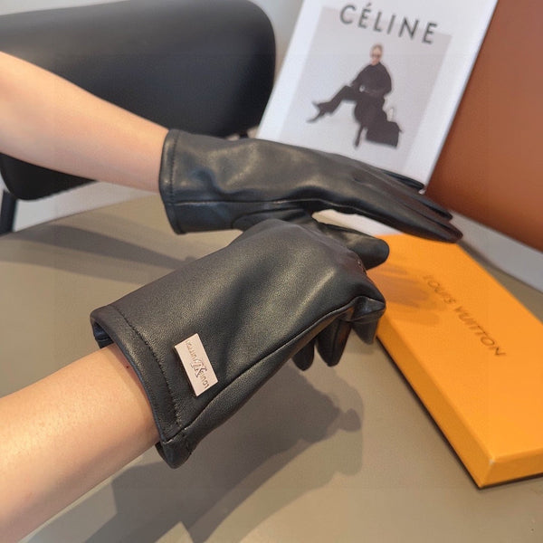 GUANTI LV IN PELLE DI AGNELLO NERA 463894