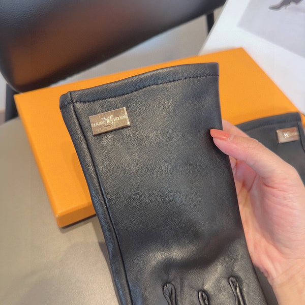 GUANTI LV IN PELLE DI AGNELLO NERA 463894