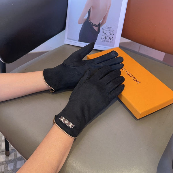 LV GLOVES IN BLACK WOOL 467979