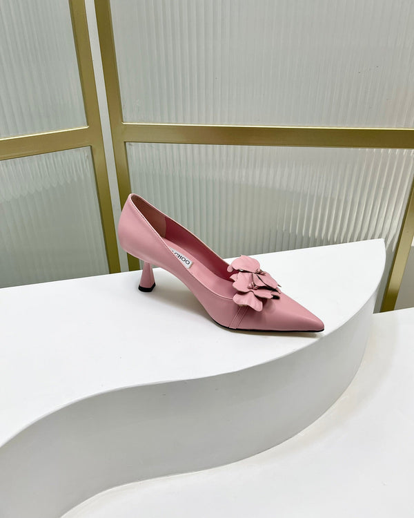 Jimmy Pumps 65mm In Pastel Pink Cowhide 597813