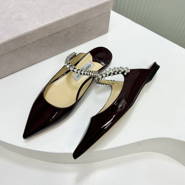 Jimmy Bing In Black Glossy Cowhide Mules 587752