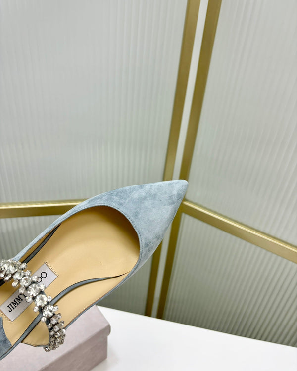 Jimmy Bing In Could Blue Suede Mules 587756