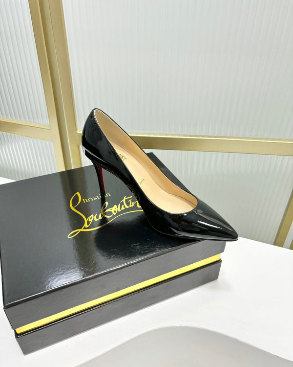 Cl Kate Pump Black Beige Patent Calfskin