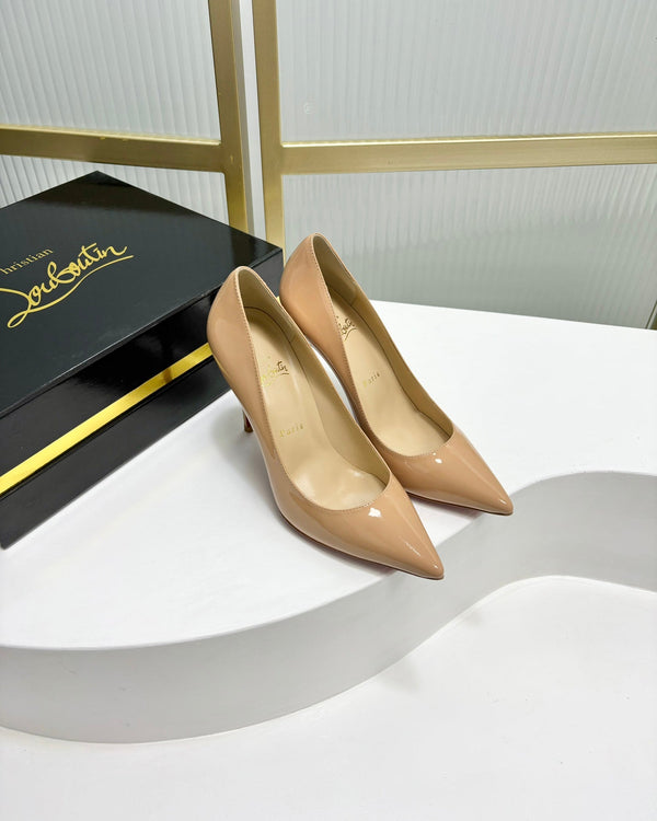 Cl Kate Pump Beige Red Patent Calfskin