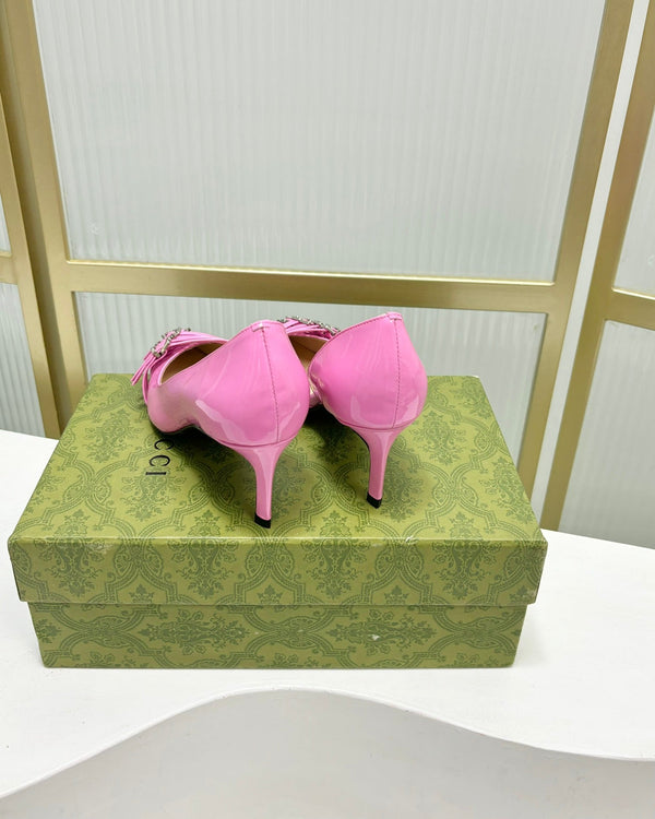 HIGH PUMP 6 CM IN FUSCIA PINK CALFSKIN