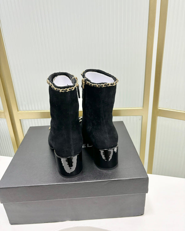 CC Ankle Boot 65 Black Suede Leather Strap