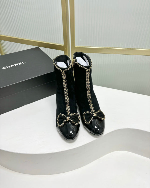 CC Ankle Boot 65 Black Suede Leather Strap