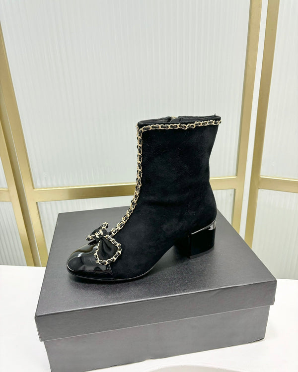 CC Ankle Boot 65 Black Suede Leather Strap