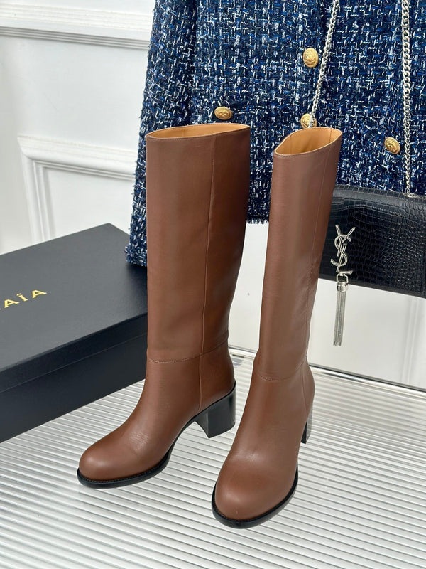 Alaila High Boots In Brown Cowhide 894438