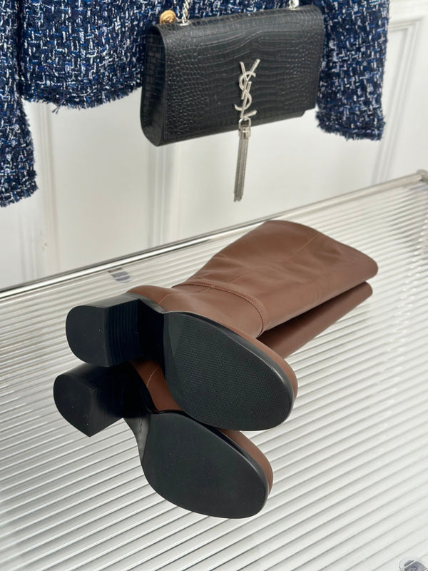 Alaila High Boots In Brown Cowhide 894438