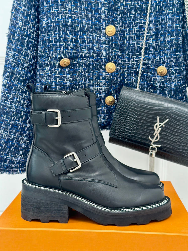 LV Beaubourg Ankle Boot 30mm Black Calfskin