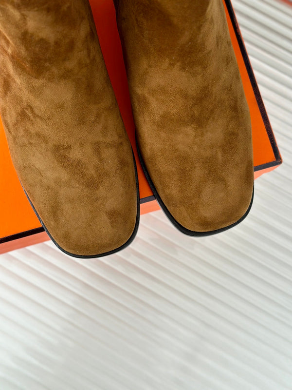 stivaletto jill 60 in pelle di vitello scamosciata marrone