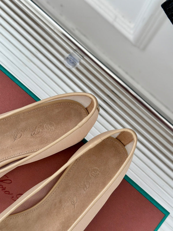LP Primula Ballet Flat In Beige Mesh Fabric With Suede Lining 989400
