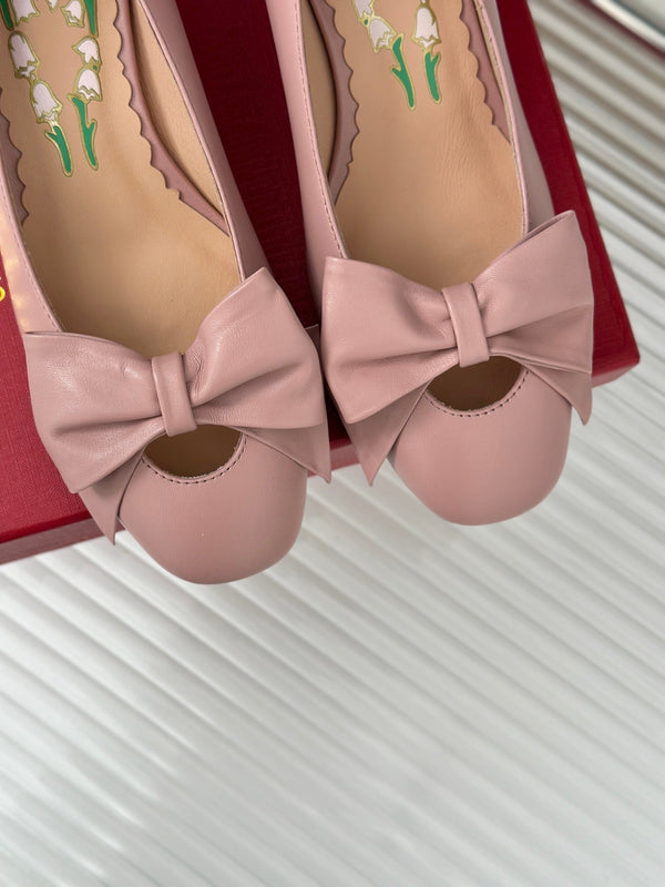 Bowow Pumps In Kidskin 40mm Light Pink Lambskin 989186