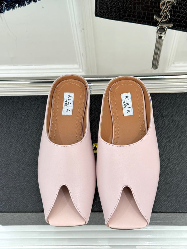 Alaia Slipper Pink Calfskin 293190