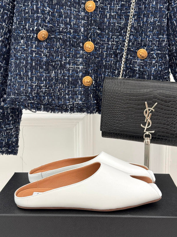 Alaia Slipper White Calfskin 293193