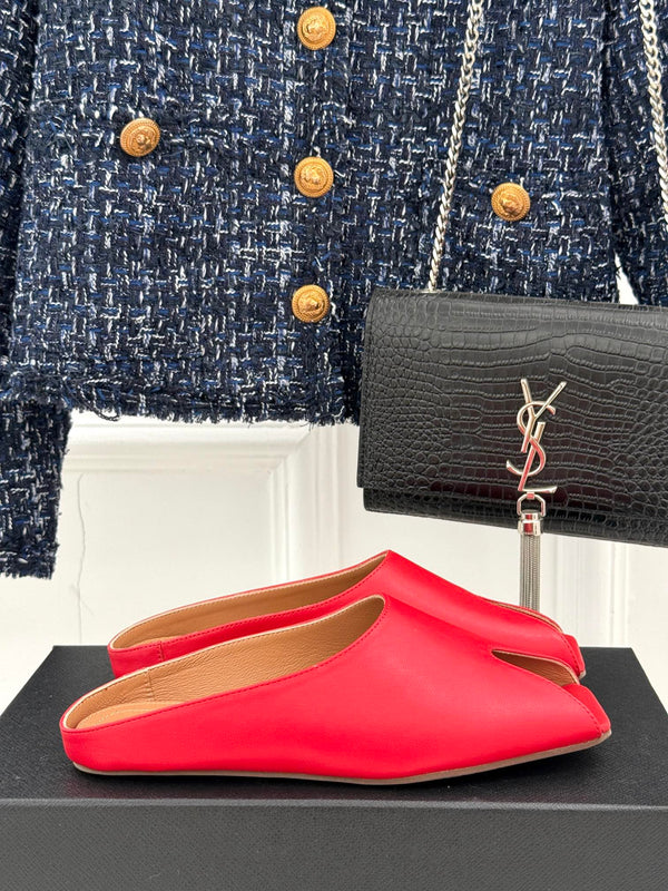 Alaia Slipper Red Calfskin 293196