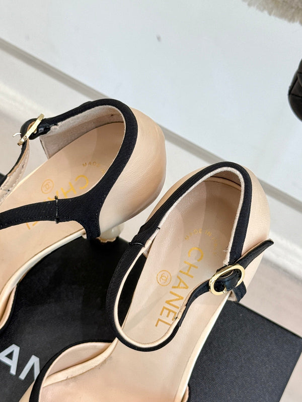 CC 25 Slingback in pelle di agnello nera 308655