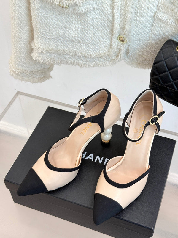 CC 25 Slingback in pelle di agnello nera 308655