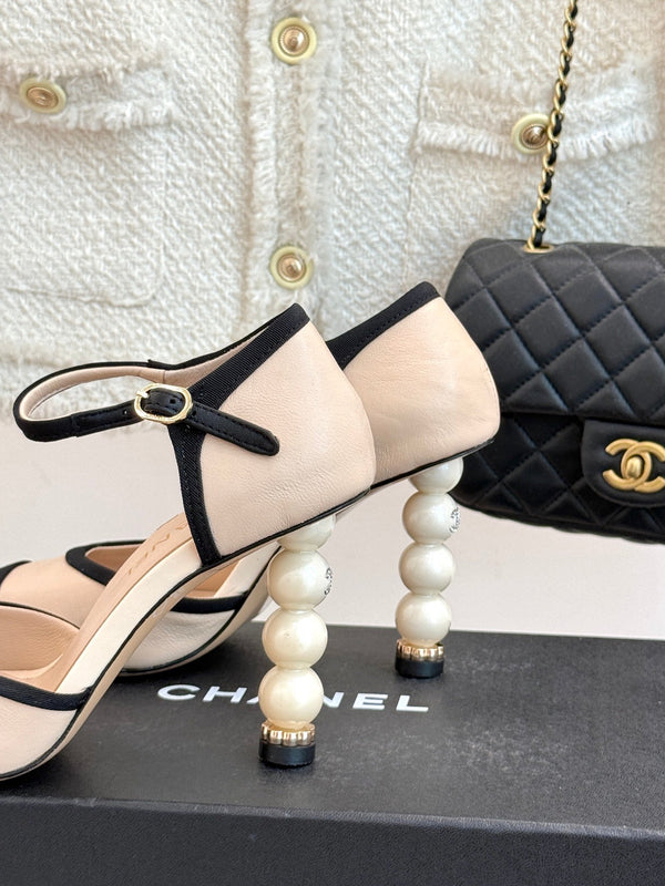 CC 25 Slingback in pelle di agnello nera 308655