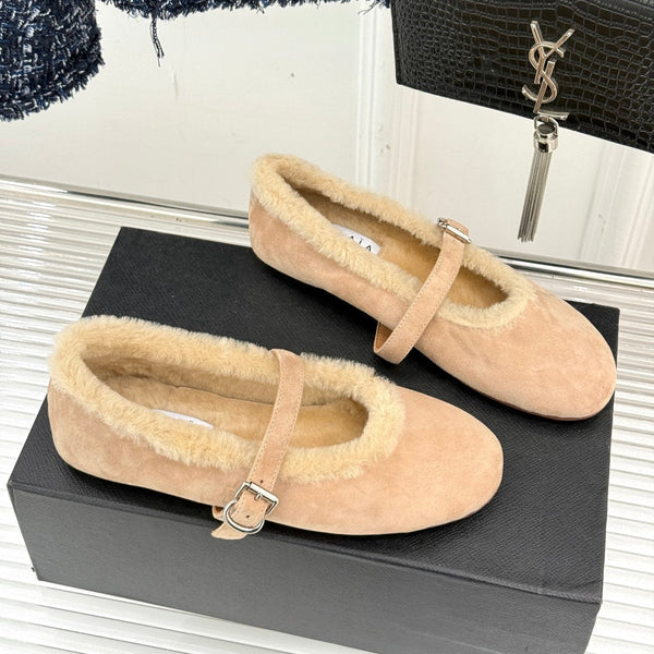 Alaia 25WF Mary Jane light beige suede wool 472220