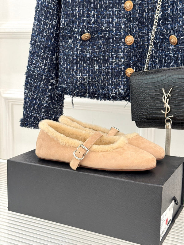 Alaia 25WF Mary Jane light beige suede wool 472220