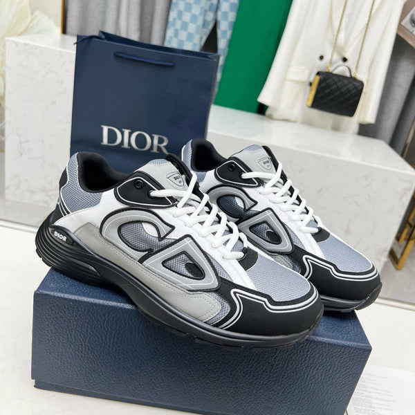CD B30 SNEAKER BLACK AND GRAY MESH FABRIC