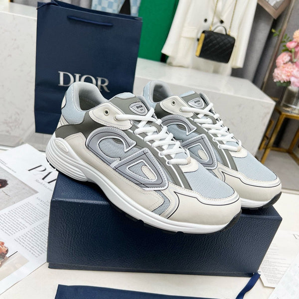 CD B30 SNEAKER GRAY AND CREAM MESH FABRIC