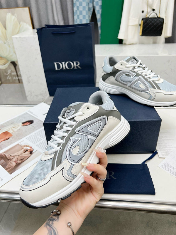 CD B30 SNEAKER GRAY AND CREAM MESH FABRIC