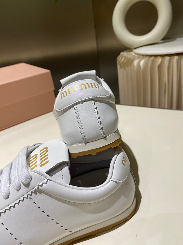 Miu Sneakers White Lambskin