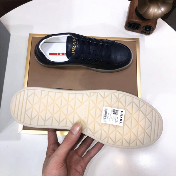 PRA TRAINER SHOES NAVY BLUE CALFSKIN