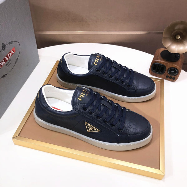 PRA TRAINER SHOES NAVY BLUE CALFSKIN