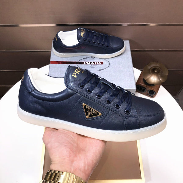PRA TRAINER SHOES NAVY BLUE CALFSKIN