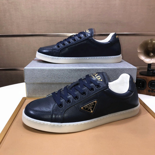 PRA TRAINER SHOES NAVY BLUE CALFSKIN