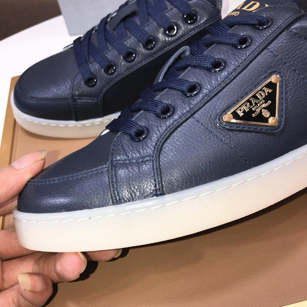 PRA TRAINER SHOES NAVY BLUE CALFSKIN