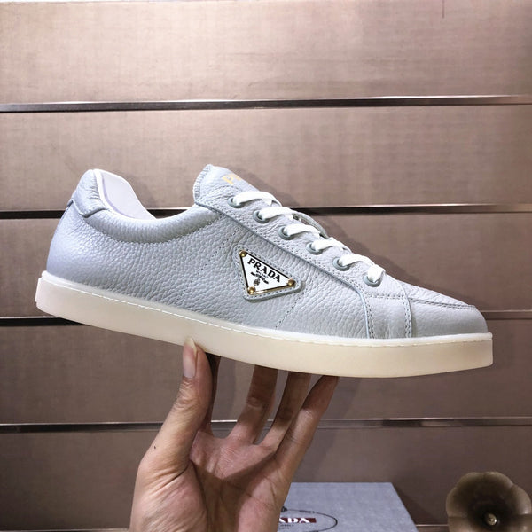 PRA TRAINER SHOES LIGHT GREY CALFSKIN