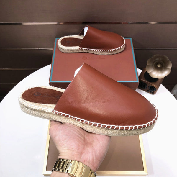 LP SEASIDE WALK MULE DEEP TAN CALFSKIN