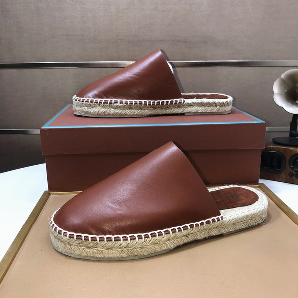 LP SEASIDE WALK MULE DEEP TAN CALFSKIN