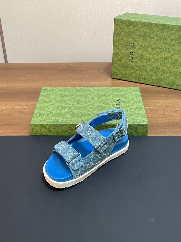 GG  SANDAL WITH DOUBLE G SKY CARO LAMBSKIN